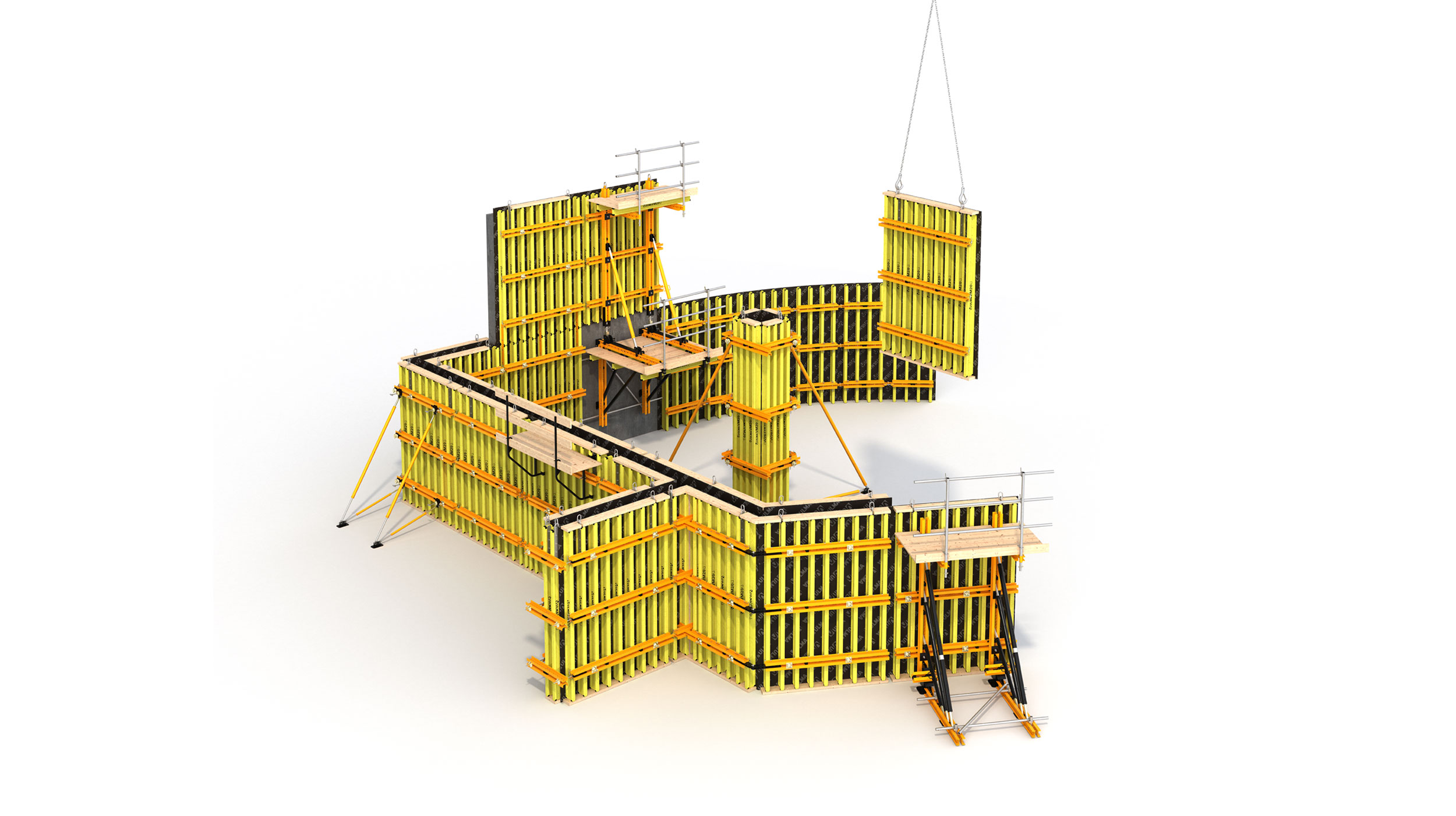 Sistema de moldaje de vigas flexible y versátil, para edificación y obra civil. Sistema eficiente con excelentes acabados de hormigón.