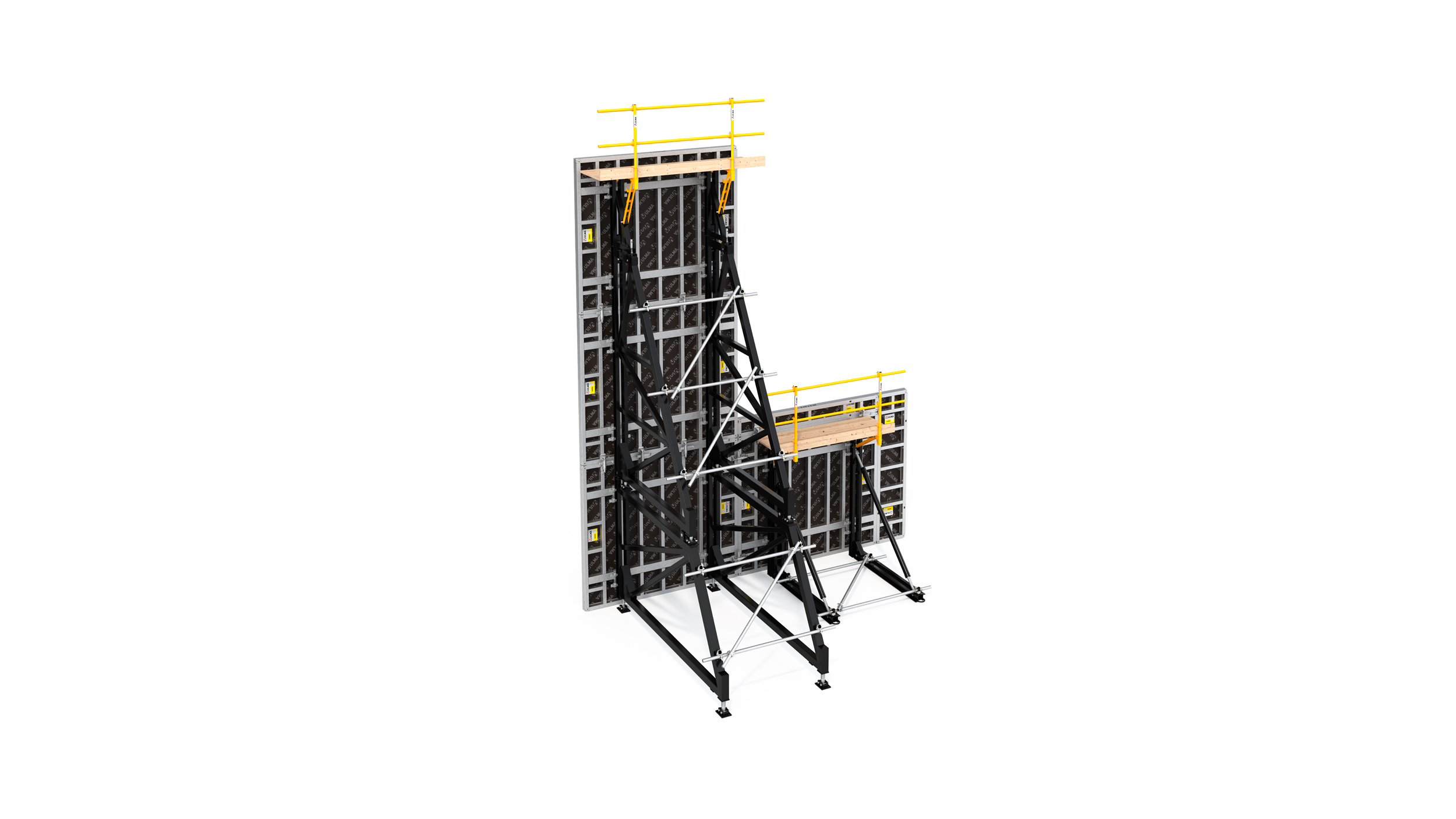 Moldajes para la construcción de muros a una cara. Compatible con todos los paneles de muro ULMA.