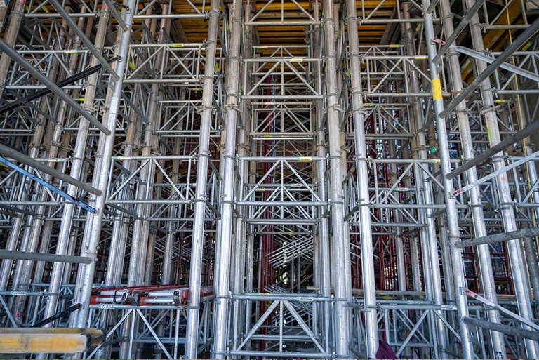 Infraestructura de estacionamiento en altura en Long Island City, Nueva York, EE. UU.